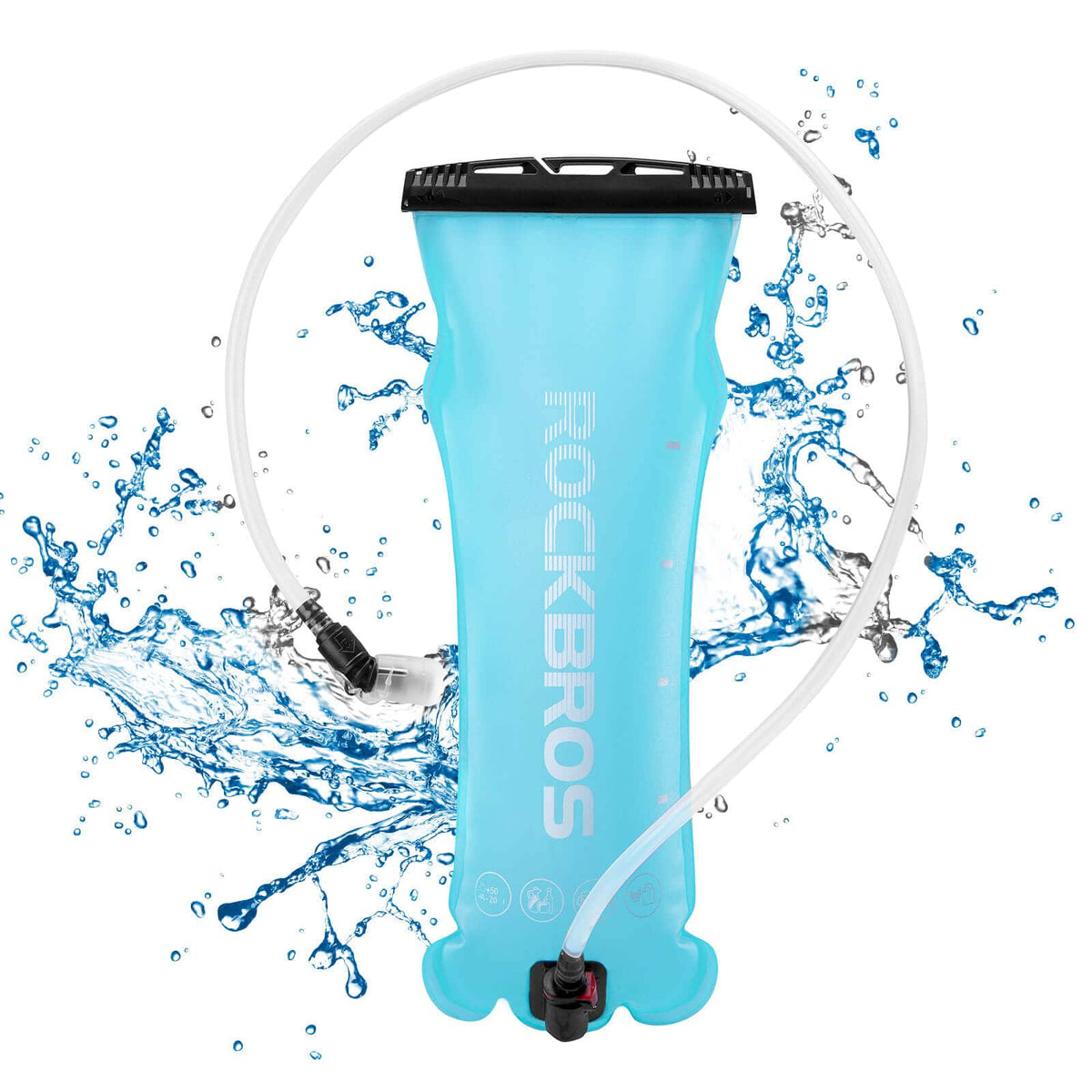 ROCKBROS Trinkblase 2L mit Trinkschlauch Leichte TPU Wasserblase